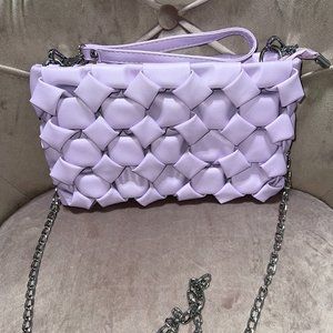 Purple Wristlet, Clutch, and Shoulder Bag